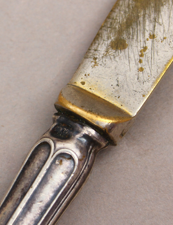 Silver knive in style Art noveau