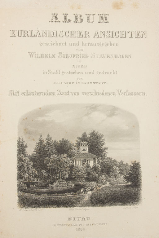 2 Albums with images of Baltic manors - Livland, Kurland (Album Baltischer Andichten - Livland, Kurland)