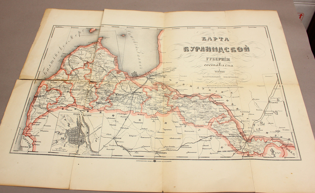 Карта Курземской губернии