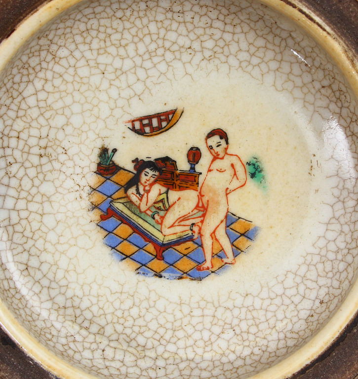 Faience dish with lid