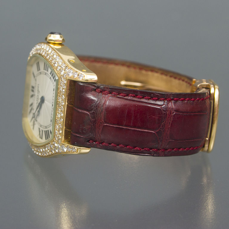 Cartier gold wrist watch