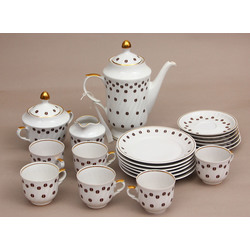 Porcelain tea / coffee set for 6 persons 