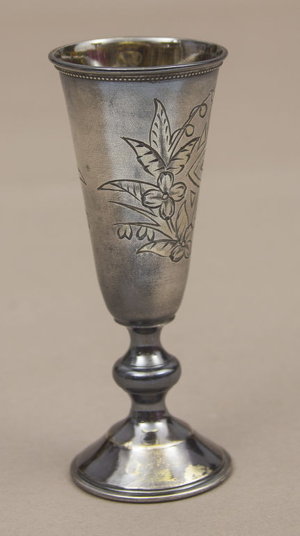 Серебрянний стакан с золочением