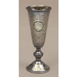 Silver glass with gilding