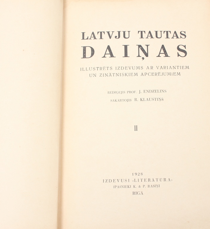 Latvju  tautas dainas (10 volumes)