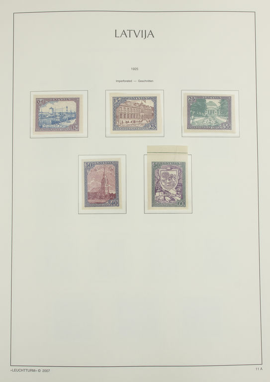 Полная коллекция латвийских почтовых марок (1 шт.)