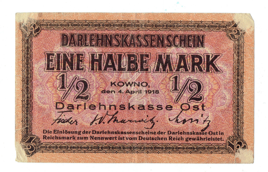 Half of mark 1918
