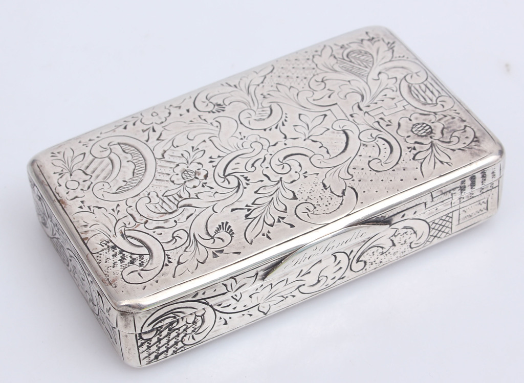 Russian silver snuff box 