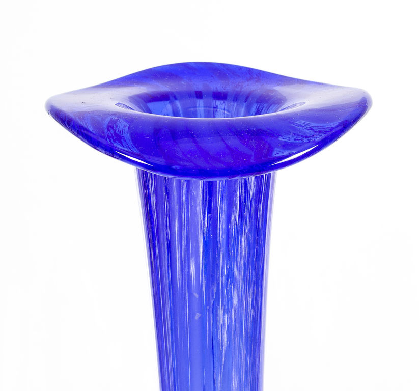 Colored glass vase