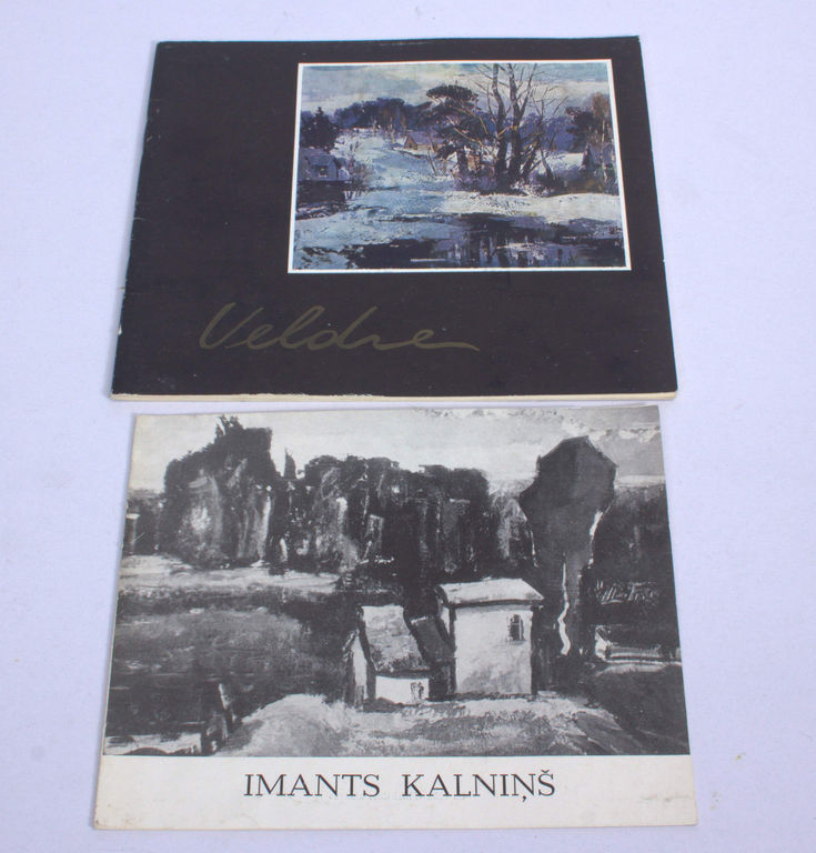 2 каталоги - Imanta Kalniņa darbu izstādes katalogs, Harija Veldre gleznu izstādes katalogs