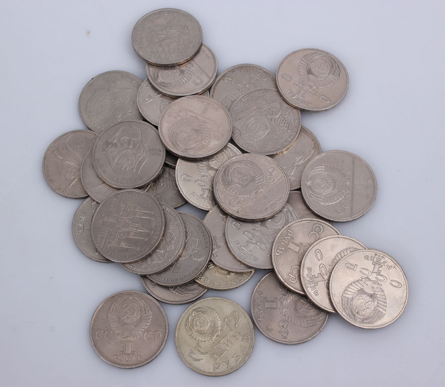 Коллекция юбилейных монетов СССР 1 рубль (35 штук)