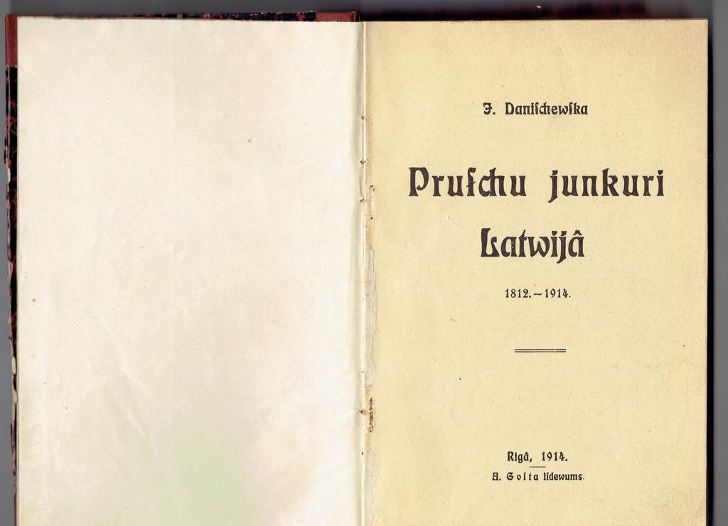 J.Daniševskis,Prūšu junkuri Latvijā(1812-1914)