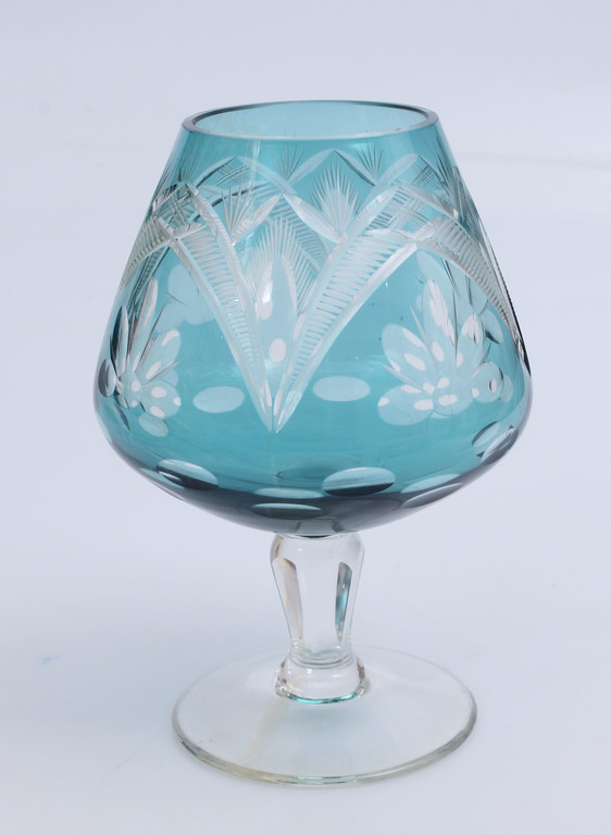 Colored glass wine glass