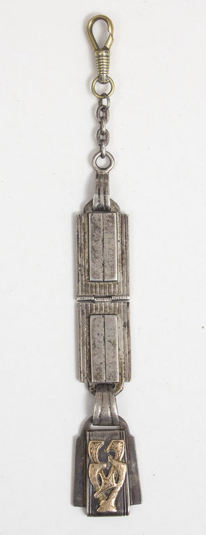 Silver pendant with gold lining