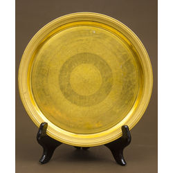 Porcelain serving plate with high quality gilding in classicism style