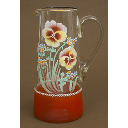 Painted glass jug
