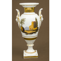 Biedermeier style porcelain vase 