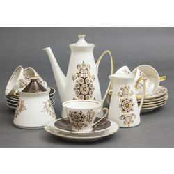 Porcelain coffee set for 6 persons, 