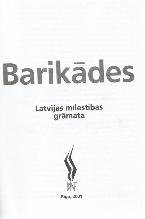 Barikādes(Latvijas mīlestības grāmata)