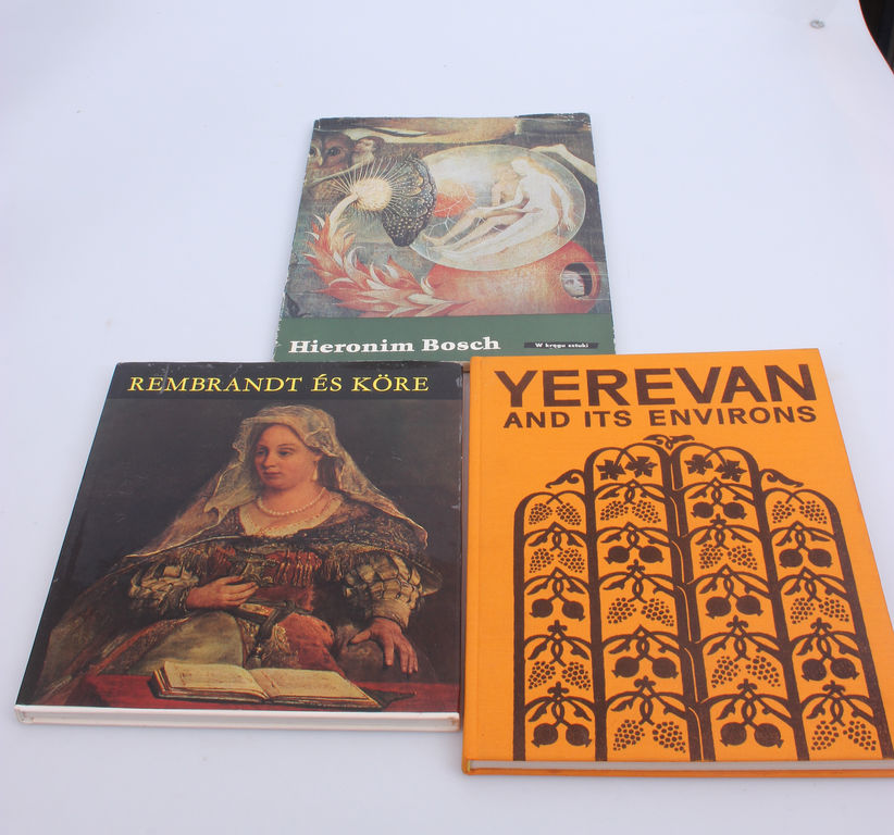 3 grāmatas - Yerevan and its environs, Rembrandt es kore, Hieronim Bosch