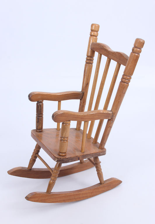 Wooden doll rocking chair