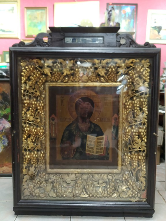 Icon in wooden frame 