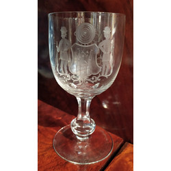 Стеклянный стакан с гравированным гербом Риги