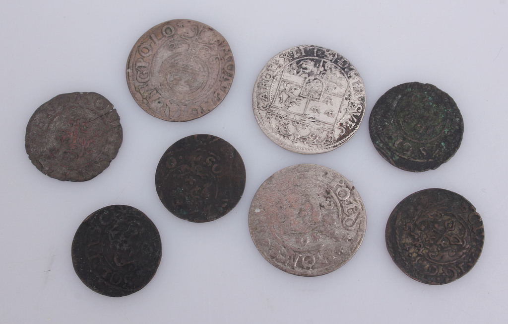 Ливонские серебряные монеты 8 шт.