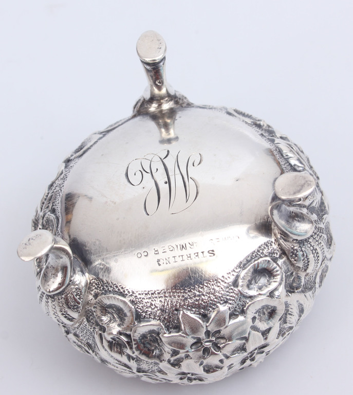 Art Nouveau silver spice jar