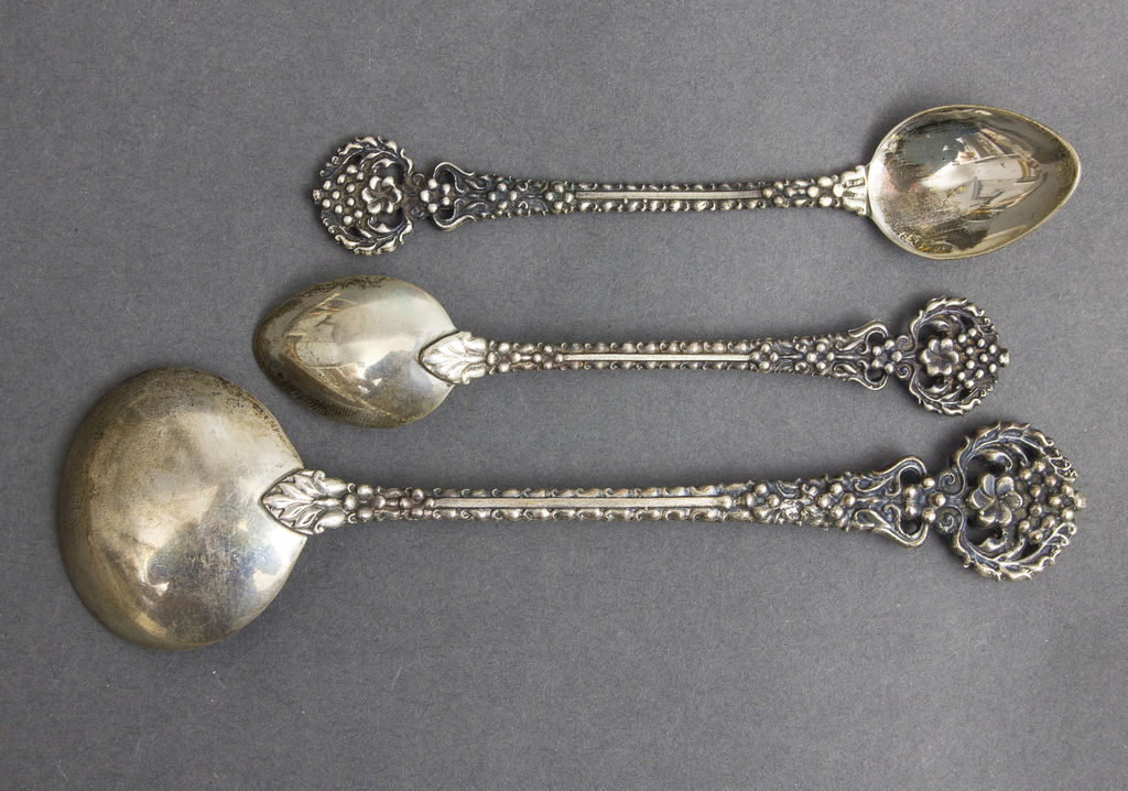 Silver spoon set (6 + 1)