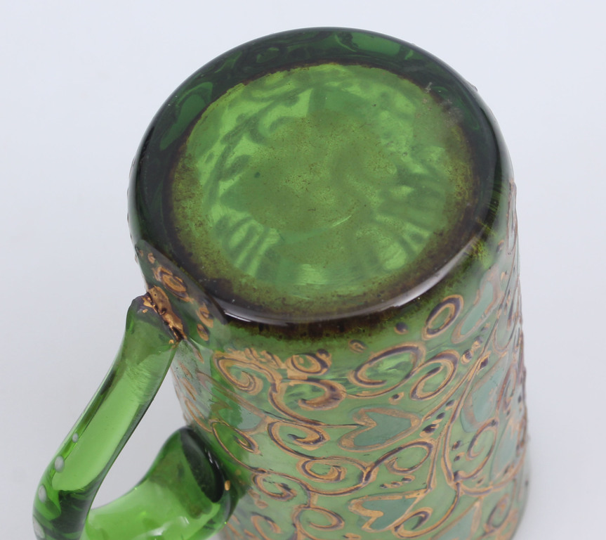 Coloerful glass cup with gilding