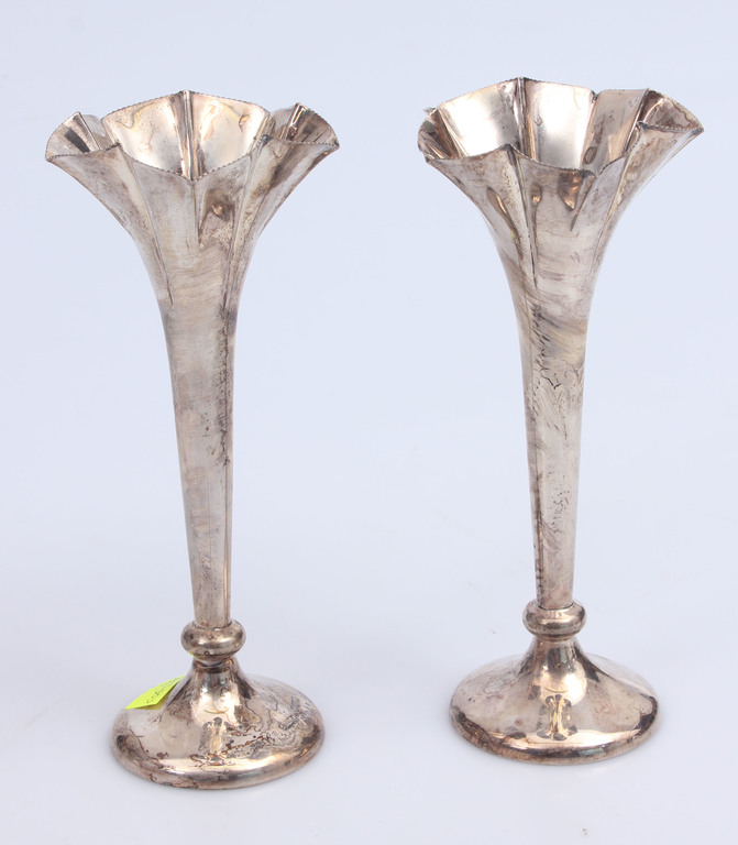 Art Nouveau silver vase's 2 pcs.