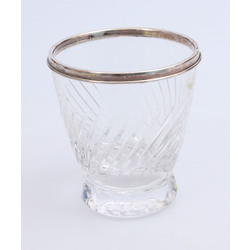 Crystal glass with silver finish