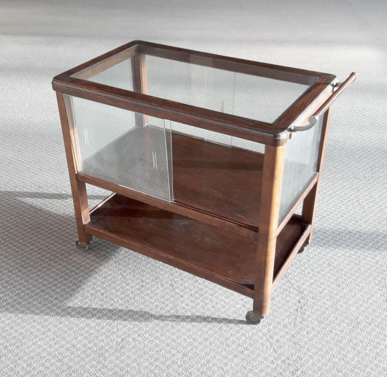 Art deco style table with shelf