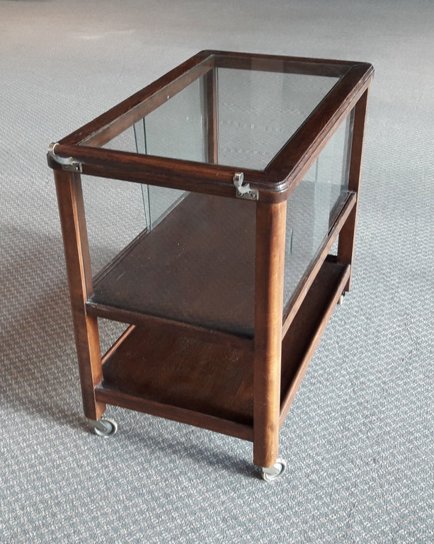 Art deco style table with shelf