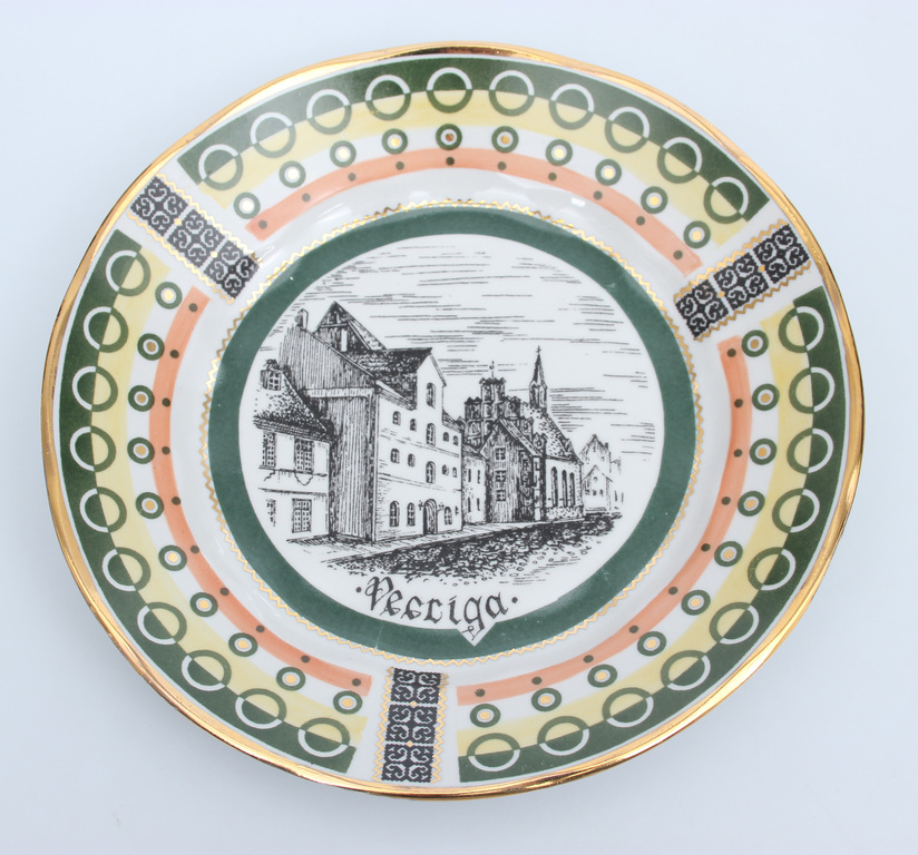 Porcelain plate 'Old town of Riga'