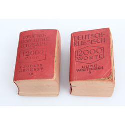 Russian-German and German-Russian dictionaries 2 pcs.(very small)
