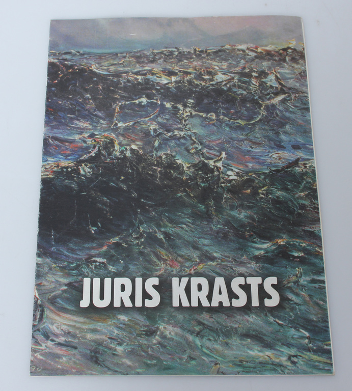 Catalog of the exhibition of Juris Krasts with autograph