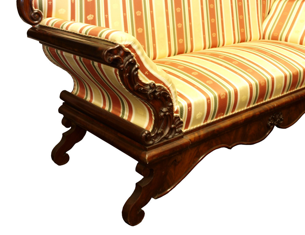 Biedermeier style mahogany sofa