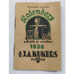 A-S. J.A.Kukurs Piezīmju kalendārs 1938