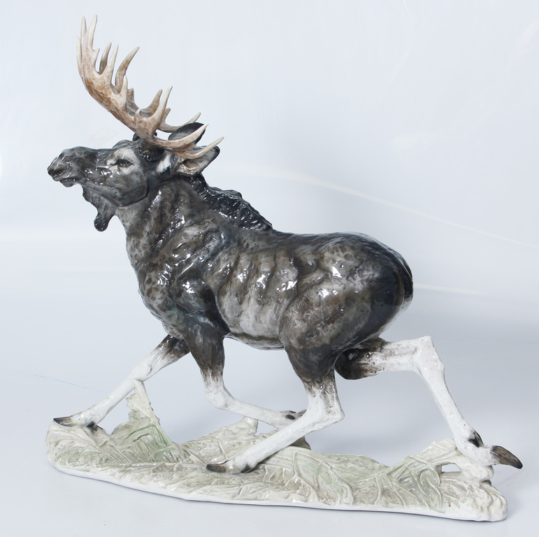 German Rosenthal porcelain figure Elk by Fritz Heidenreich
