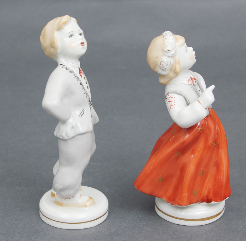 Couple of mini porcelain figurines “Dancers”