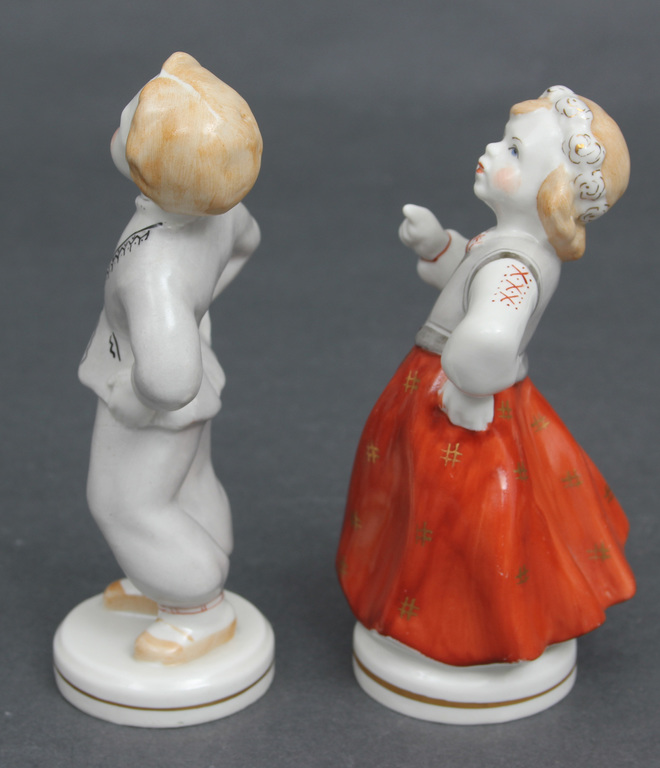 Couple of mini porcelain figurines “Dancers”