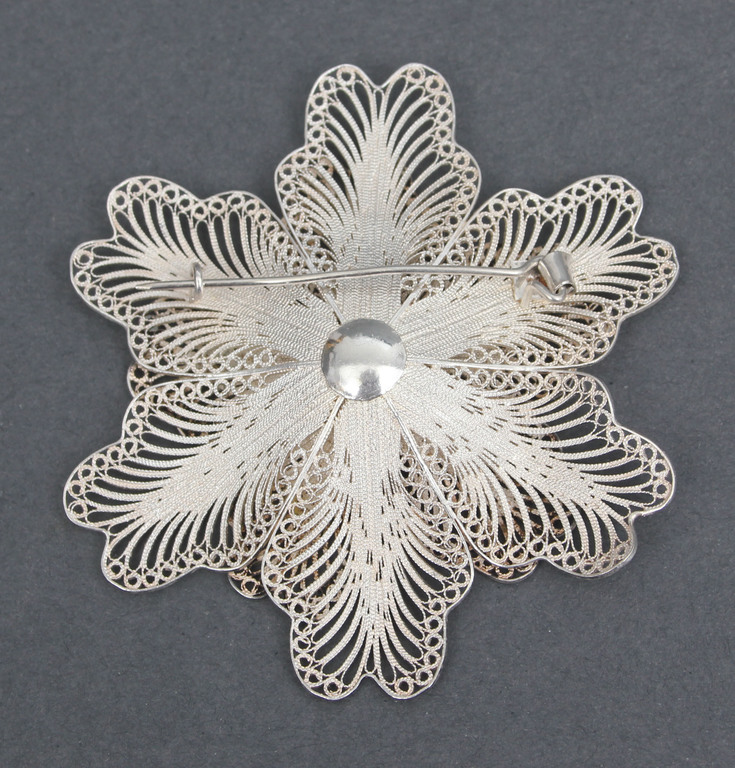 Silver Art Nouveau Brooch 
