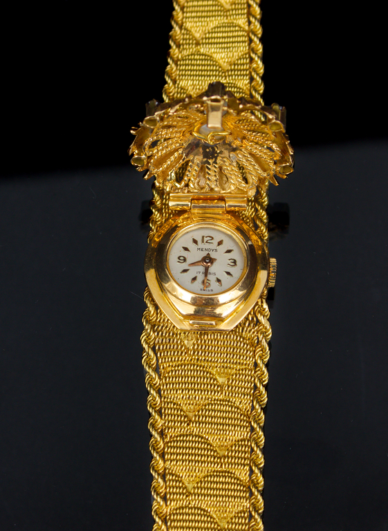Golden women wristwatch 