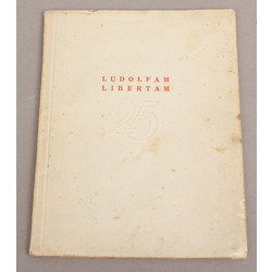 Ludolfam Libertam XXV gadu mākslinieka darbības atcerē 1. oktobrī 1938, with signatures of various artists
