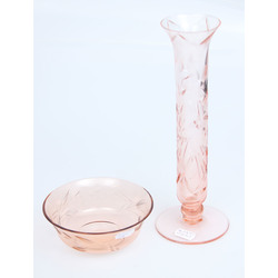 Ilguciema glassware set - vase and bowl