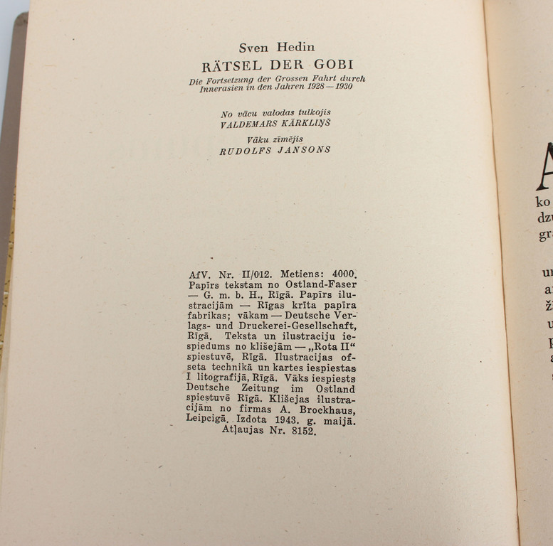 Svens Hedins, Gobi noslēpums(turpinājums Lielajam ceļojumam caur Vidusāziju laikā no 1928.gada līdz 1930.gadam)