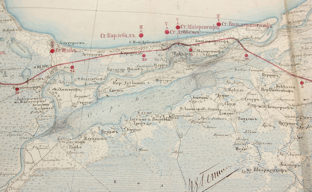  Карта железнодорожного пути Рига-Тукумс