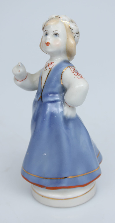 Porcelain figurine Girl in folk costume